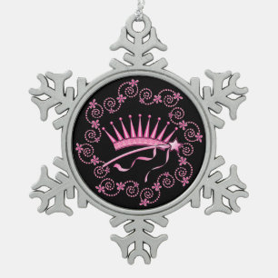 Hübsch Princess Crown Schneeflocken Zinn-Ornament