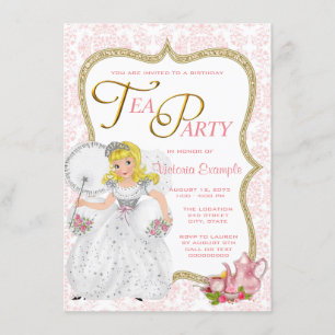 Hübsch Princess Tea Party Einladung