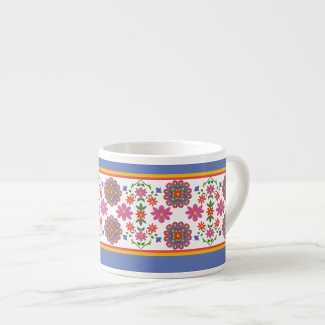 Hübsch Rangoli Floral Borders Espresso Tasse (Vorderseite Rechts)