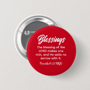 Hübsch Red Christlich Faith Sessellift Bible Verse Button