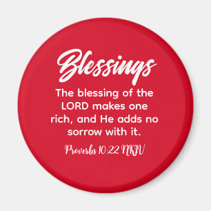 Hübsch Red Christlich Faith Sessellift Bible Verse Magnet