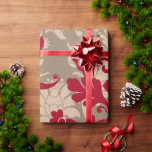 Hübsch Red Tan Damask Geschenkpapier<br><div class="desc">Hübsches rotes und bräunliches Damastmuster für jeden Anlaß. Nur wunderschön.</div>