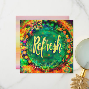 Hübsch refresh Grün Inspiration Boho Floral Dankeskarte