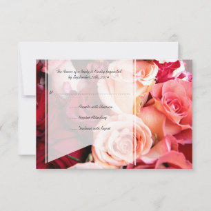 Hübsch-Romantische Rosenhochzeit RSVP Karte