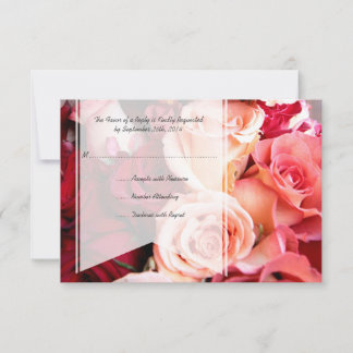 Hübsch-Romantische Rosenhochzeit RSVP Karte