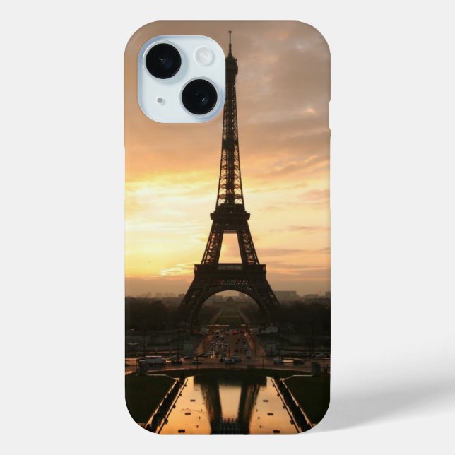 Hübsch Romantischer Sonnenuntergang Eiffel Tower P Case-Mate iPhone Hülle (Rückseite)