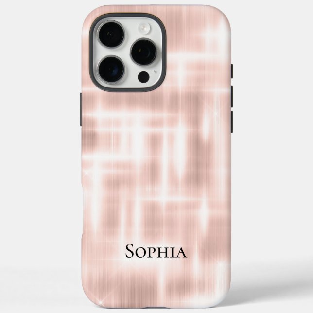 Hübsch Rosa Abstrakte Streifen Case-Mate iPhone Hülle (Rückseite)