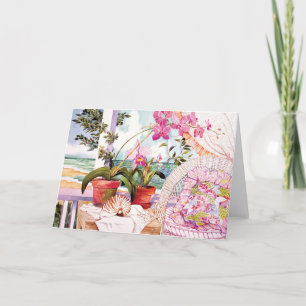 Hübsch rosa Aquarellfarben - Ansichtskarte