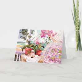 Hübsch rosa Aquarellfarben - Ansichtskarte für das