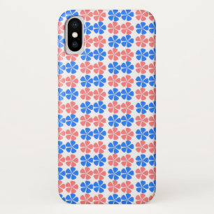 Hübsch rosa blaue Blumenmuster Case-Mate iPhone Hülle