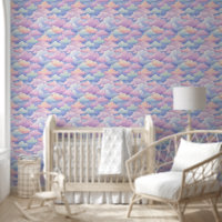 Hübsch rosa Blu Orange Pastellwolken