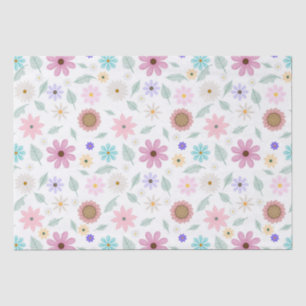 Hübsch rosa Blume Groovy Retro Design Seidenpapier