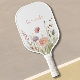 Hübsch rosa Blumenbezeichnung Pickleball Schläger