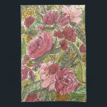 Hübsch rosa Blumengarten Geschirrtuch<br><div class="desc">Originale Bilder von lockeren Aquarellfarben rosa Blume mit Farbdetails. Ideal,  um Ihren Platz im Frühling zu erschließen.</div>
