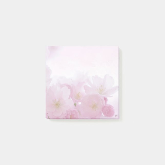 Hübsch rosa Blumennoten Post-it Klebezettel (Vorderseite)