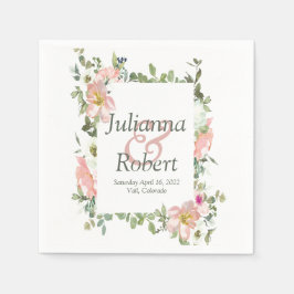 Hübsch rosa Blumenservietten Serviette