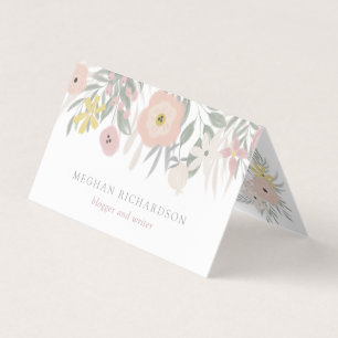 Hübsch rosa Blumenstrauß auf Weiß Visitenkarten