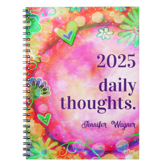 Hübsch rosa Blüte Inspirierend Trendy "Inspirivity Notizblock (Vorderseite)