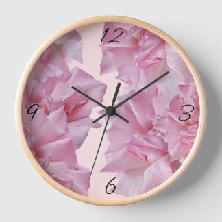 Hübsch Rosa Blütenblütenblütenblüte, modern hübsch Uhr