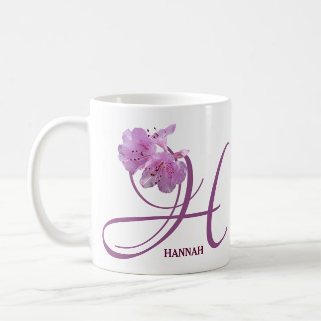Hübsch rosa Blütenmädchen  Hannah Kaffeetasse (Links)