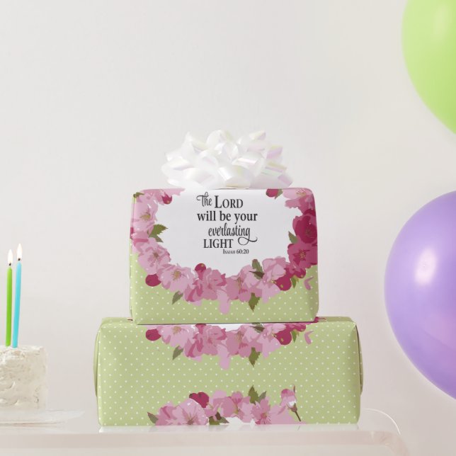 Hübsch rosa Christliche Blume Geschenk Geschenkpapier (Partygeschenke)