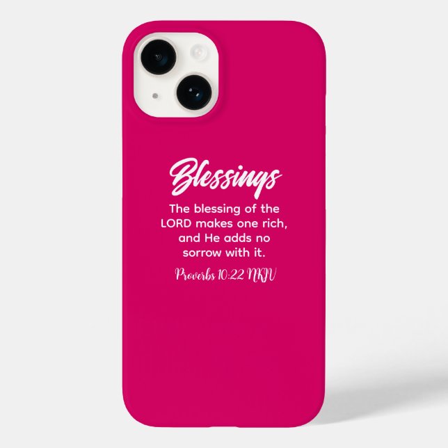 Hübsch Rosa Christliche Glaubensgesegnung Bibelver Case-Mate iPhone Hülle (Rückseite)