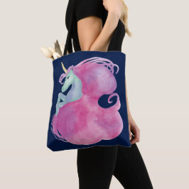 Hübsch rosa Einhorn auf blau