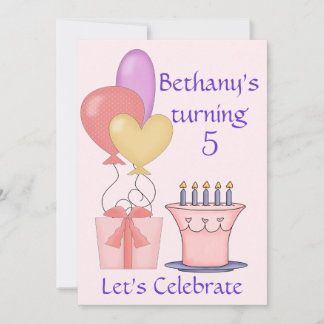 Hübsch Rosa Einladungen zum Geburtstag