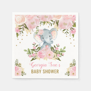 Hübsch rosa Elefant / Weibliche Wasserfarbe Serviette