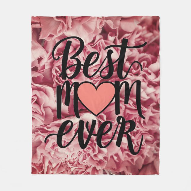Hübsch rosa Elegante Die beste Mama für alle Zeite Fleecedecke (Vorderseite)