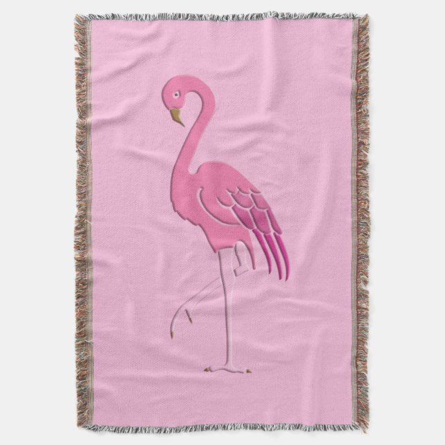 Hübsch rosa Flamingo Decke (Vorderseite Vertikal)