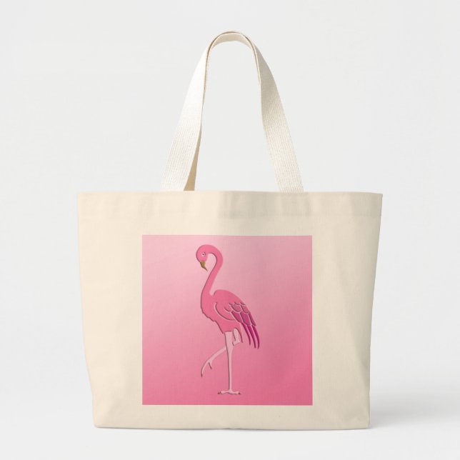 Hübsch rosa Flamingo Jumbo Stoffbeutel (Vorne)