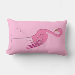 Hübsch rosa Flamingo Lendenkissen