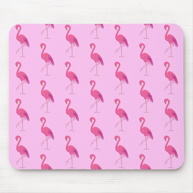 Hübsch-rosa-Flamingo-Mäusepad Mousepad (Vorne)