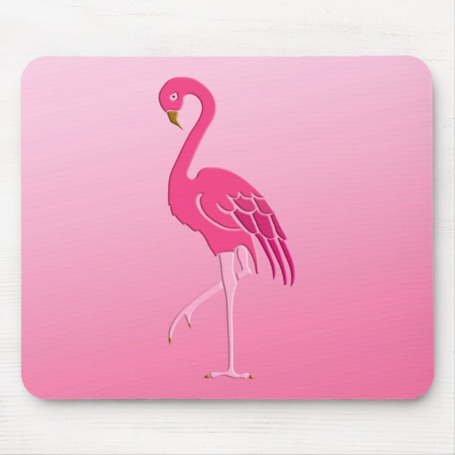 Hübsch rosa Flamingo-Mauspad Mousepad (Vorne)