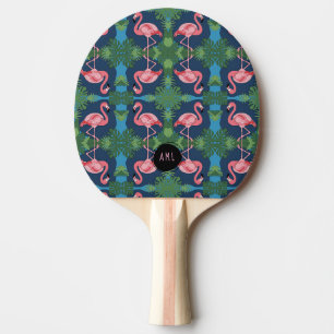 Hübsch rosa Flamingo mit dem Namen Tischtennis Schläger