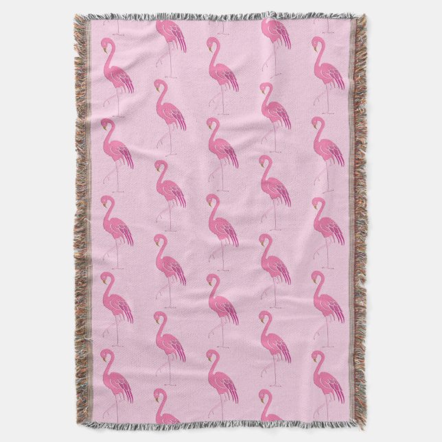 Hübsch rosa Flamingo-Muster Decke (Vorderseite Vertikal)