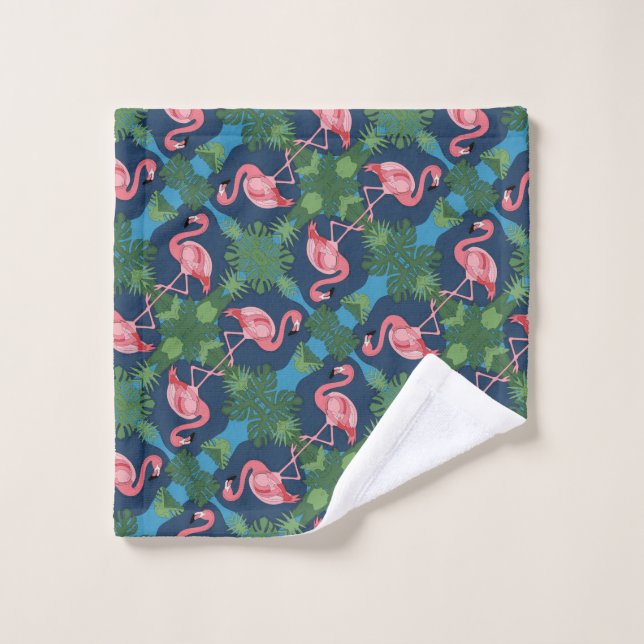 Hübsch rosa Flamingo-Muster Waschlappen (Waschlappen)