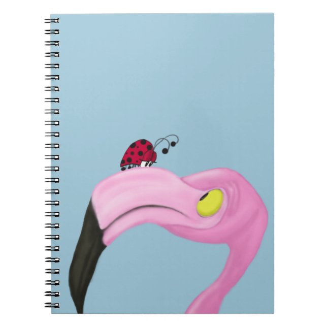 Hübsch rosa Flamingo Notizblock (Vorderseite)