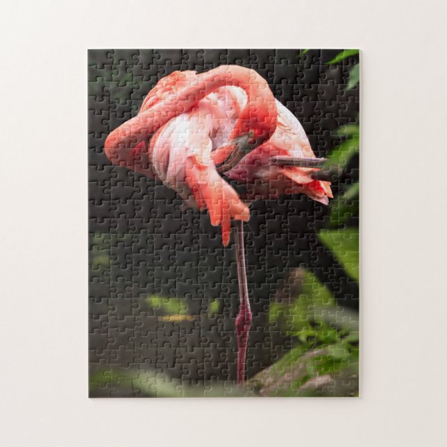 Hübsch rosa Flamingo Puzzle (Vertikal)