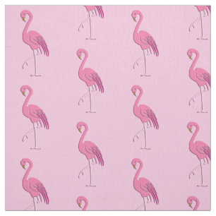 Hübsch rosa Flamingo, rosa Hintergrund Stoff