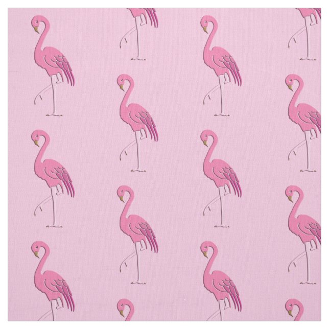 Hübsch rosa Flamingo, rosa Hintergrund Stoff (Muster)