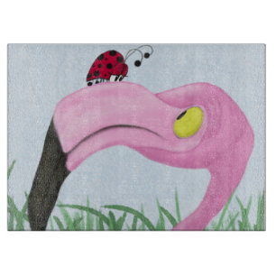 Hübsch rosa Flamingo Schneidebrett