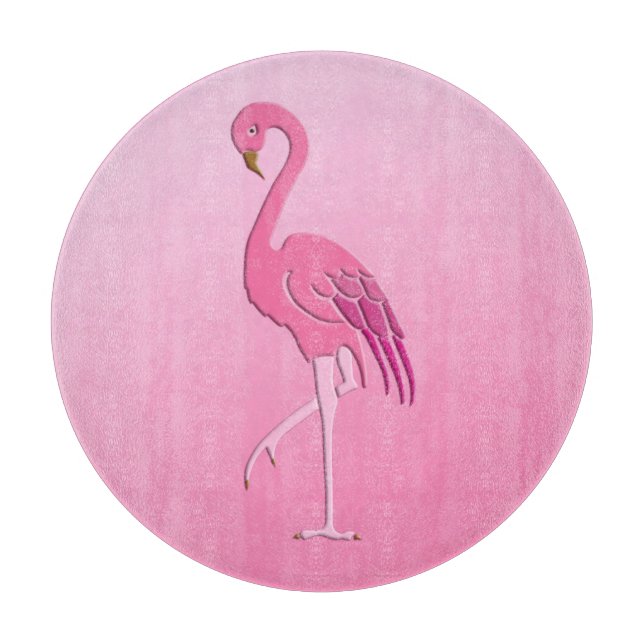 Hübsch rosa Flamingo Schneidebrett (Vorderseite)