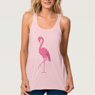 Hübsch rosa Flamingo Tank Top