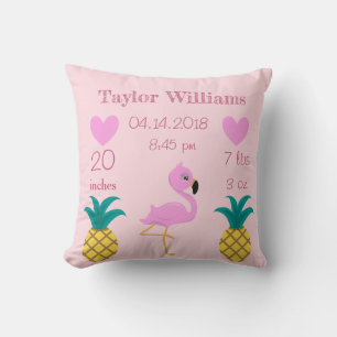 Hübsch rosa Flamingo und Ananas Kissen