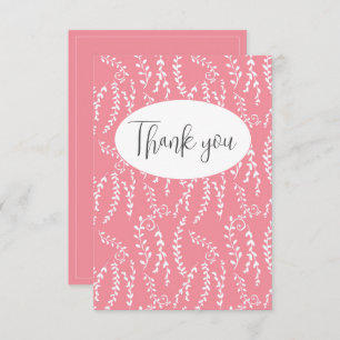 Hübsch rosa Flora Flair Dankeschön Karte