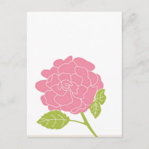 Hübsch rosa Floral Postkarte