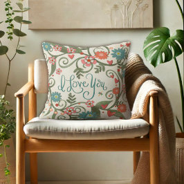 Hübsch rosa florale I Liebe Sie Kissen