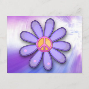 Hübsch rosa Friedenszeichen Postkarte